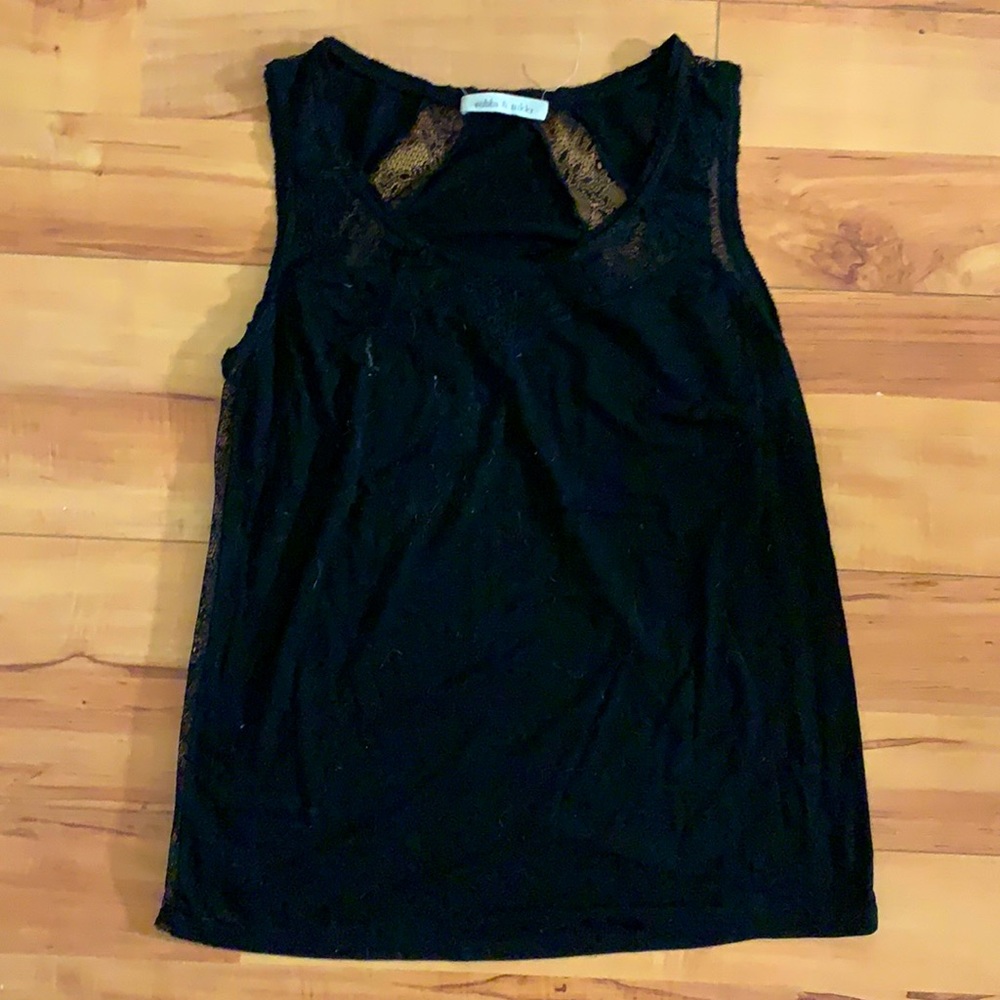 Black top with lace accents